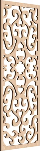 Miniatura 168 de Smithfield Paneles de pared decorativos de madera con calado, 13 3/8 pulgadas de ancho x 34 3/8 pulgadas de alto x 3/8 de alto, roble rojo rojo