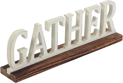 Miniatura 10 de Letreros rústicos de barra de café para decoración de mesa de 16 pulgadas, hecho a mano, acabado envejecido, blanco, letrero de madera para estación