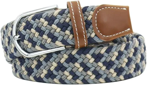 Miniatura 39 de Mixed Color Woven Stretch Braided Belts for Men and Women Fashion Elastic Belts