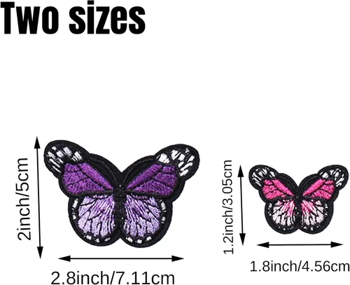Miniatura 3 de 36 Piezas Parches de Mariposa para Planchar, Parche Bordado para Coser/Planchar Aplique para Ropa, Vestido, Sombrero, Jeans, Accesorios DIY