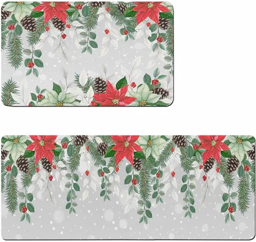 Tapete de baño de Navidad para bañera, antideslizante, de secado rápido y absorbente, tierra de diatomeas, fregadero de cocina, lavable, para