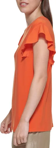 Miniatura 3 de DKNY Top de punto de manga volada para mujer