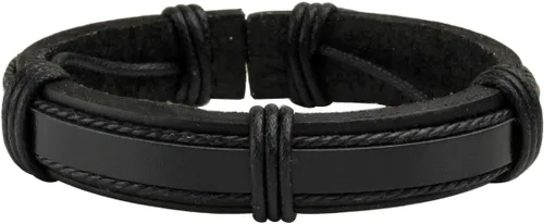 Miniatura 4 de Eigso Pulsera de cuero sintético con cuentas de madera para hombres y mujeres, tejido hecho a mano, cierre ajustable
