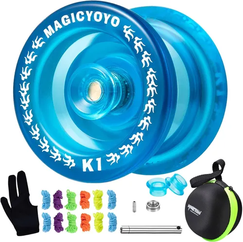 Miniatura 19 de Magicyoyo - YoYo K1-Plus con bolsa Yoyo + 3 cuerdas y guante Yo-Yo de regalo, K1 Responsive nueva versión, Azul