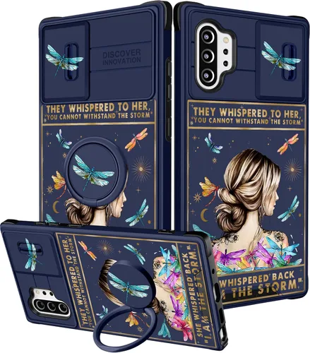 Funermei Funda para teléfono Samsung Galaxy Note 10 Plus – Funda femenina bonita para niñas, diseño inspirador estético con funda para cámara,