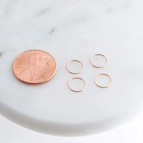 Miniatura 33 de Juego de 2 pares de anillos de nariz para cartílago pequeños para mujer, tragus, tabique, hélix, múltiples piercings finos
