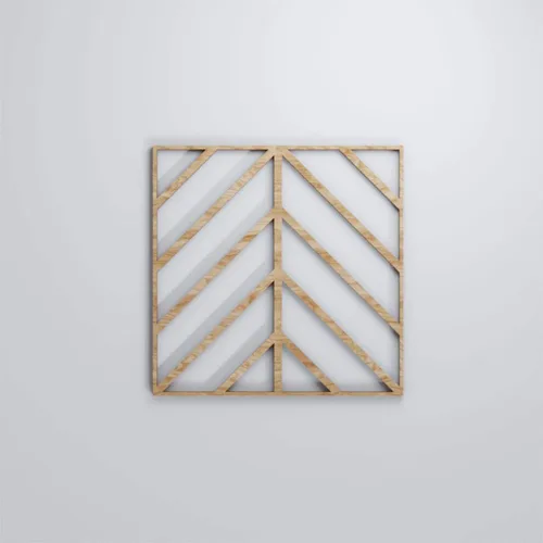 Miniatura 5 de 7 3/8"W X 7 3/8"H Extra Pequeña Génova Decorativos Paneles De Pared De Madera Calado, Roble Rojo