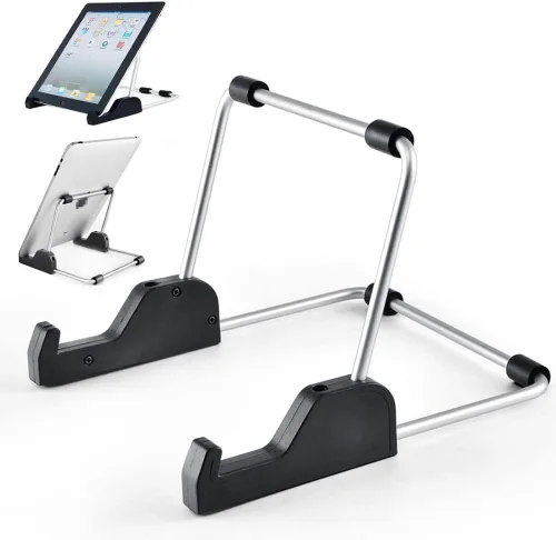 Kinizuxi Soporte ajustable para tablet, soporte antideslizante de aleación de aluminio para tabletas, iPad, Samsung y Kindle Fire, soporte para