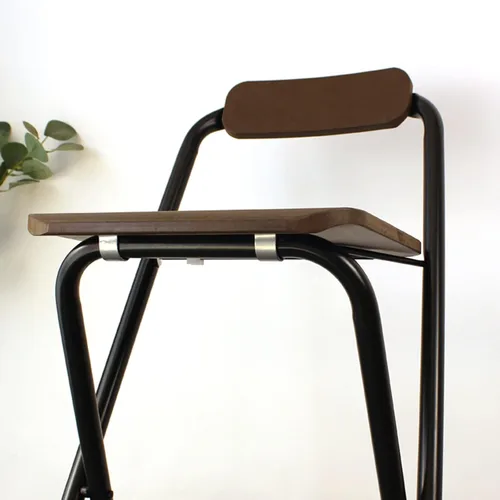 Miniatura 5 de Taburete de bar plegable moderno de acero para desayuno, asiento de plástico, sillas plegables para exteriores, silla de comedor impermeable