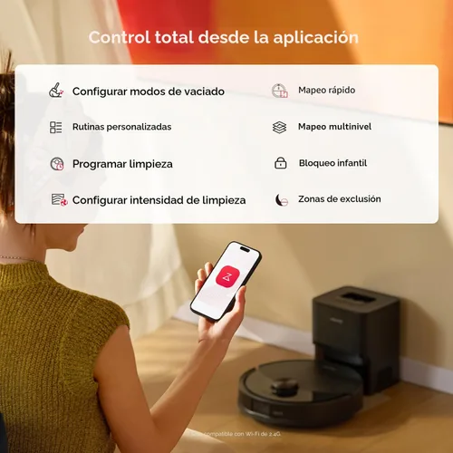 Miniatura 7 de roborock Robot aspirador y trapeador Q10 S5+, succión de 10,000 Pa, mejorado desde Q8 max+, 70 días de autovaciado, evita obstáculos, trapeador