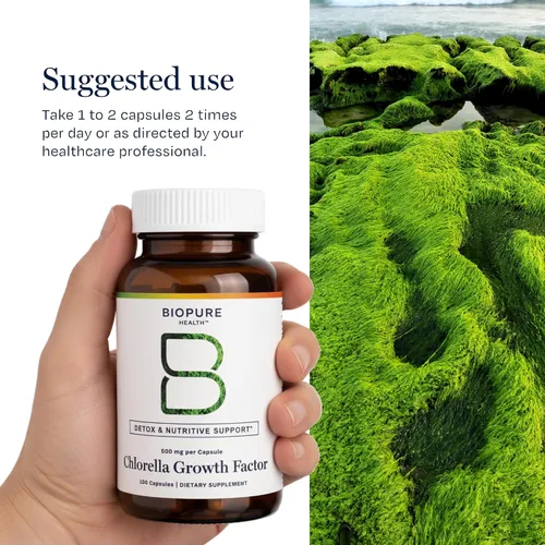 Miniatura 7 de BioPure Chlorella Growth Factor Cápsulas – Superalimento Nutracéutico denso en nutrientes lleno de proteínas, vitaminas, minerales y aminoácidos que