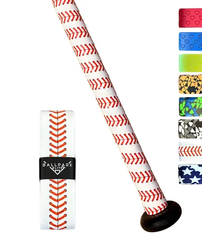 Miniatura 13 de Cinta de agarre de bate de polímero para béisbol/sóftbol Reemplazo de agarre de bate de béisbol precortado de 0.043 pulgadas Bandera azul