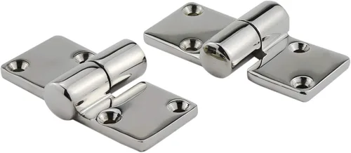 Miniatura 3 de NRC&XRC Par de acero inoxidable 316 Heavy Duty Marine Grade 3.5" x 1.5" izquierda y derecha de levantamiento/desmontable bisagra de bisagra fundida