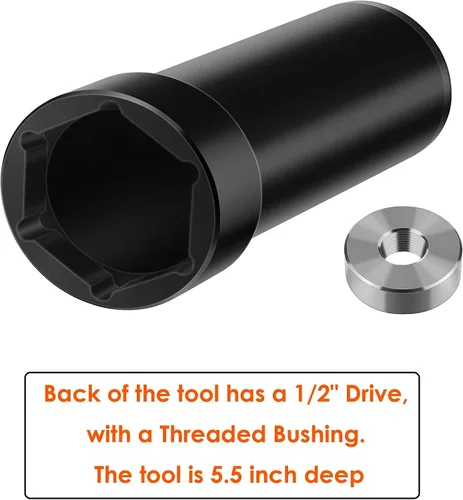 Miniatura 4 de Moker llave con muesca para eje principal/polea contratuerca, compatible para Harley Davidson Twin Cam y Big Twin eje principal contratuerca