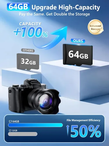 Miniatura 3 de Cámara digital 8K, cámaras WiFi de 88 megapíxeles para fotografía con pantalla táctil de 3.2 pulgadas, cámara de videoblogs