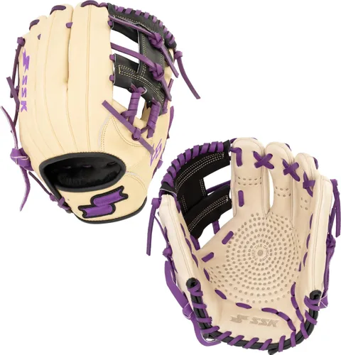 Miniatura 31 de SSK Z5 Craftsman Guante de béisbol para infield – 11.25” - 11.5” - 11.75” - 12” – Lanzamiento con mano derecha y izquierda Rojo/Verde Kelly/Blanco