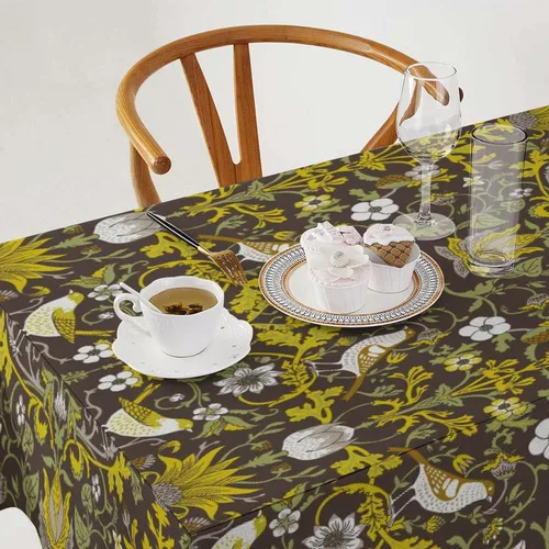 Miniatura 114 de Mantel Floral Retro de Pájaros, Diseño Original Bohemio William Morris Estampado Cubierta de Mesa para Hogar Picnic Fiesta Comedor Cocina William