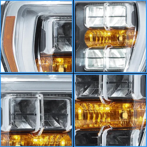 Miniatura 3 de VLAND Faros delanteros LED compatibles con Ford F-150 2021-2023 XL, XLT, Lariat, Tremor, King Ranch, Platinum, lámpara frontal limitada con lado