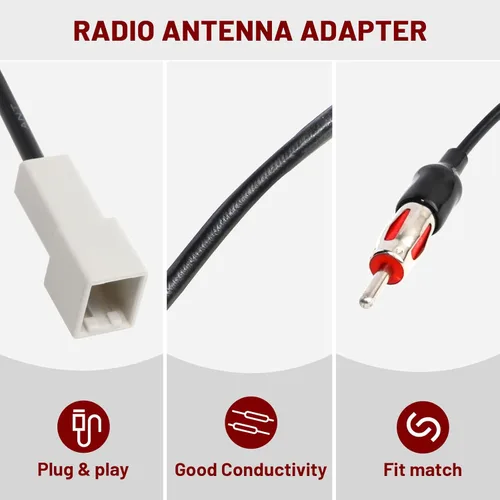 Miniatura 4 de RED WOLF Arnés de radio ISO para automóvil con adaptador de antena para Hyundai Elantra Accent 2008-2010, para 2009-2010 Kia Sportage Soul