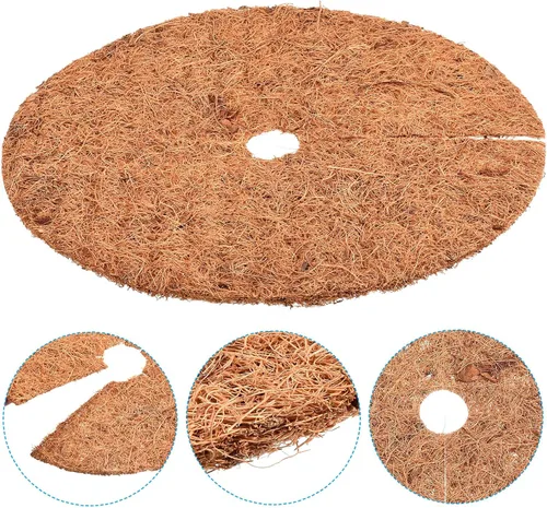 Miniatura 4 de PATIKIL Tapete de fibra de coco de 12 pulgadas, paquete de 5 protectores de fibra de coco gruesa para plantas en macetas de interior y exterior