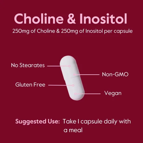 Miniatura 5 de BESTVITE Colina inositol 500mg (240 cápsulas vegetarianas) (120 x 2) - Sin estearatos - Sin fosfato dicálcico - Sin rellenos - Vegano - Sin OMG