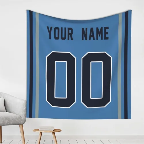 Miniatura 16 de Tapiz personalizado de fútbol americano personalizado con cualquier nombre, tapiz de 59 x 59 pulgadas, para colgar en la pared, gimnasio, deportes