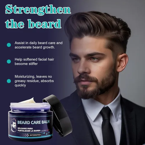 Miniatura 5 de Bálsamo para barba para hombres, una fórmula nutritiva y fortalecedora enriquecida con extractos de plantas, haciendo que tu barba parezca más