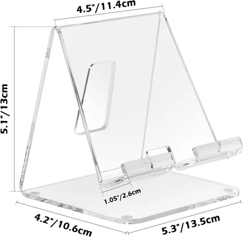 Miniatura 7 de Kamehame Soporte acrílico para tableta de escritorio, soporte transparente para iPad y Galaxy Tab (4-13 pulgadas)