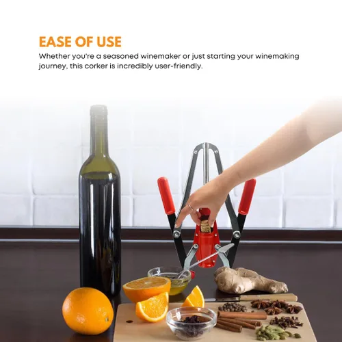 Miniatura 6 de FastRack - W5 Clear/Flint Burdeos botellas de vino, botellas vacías de 25.4 fl oz, 12 por caja y taponador portugués de doble palanca
