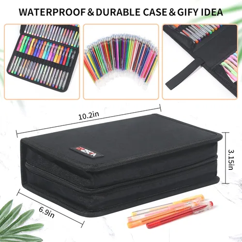 Miniatura 6 de Paquete de 202 bolígrafos de gel para libros de colorear para adultos, 104 bolígrafos de artista que incluyen 100 bolígrafos de colores, 4 104 Gel