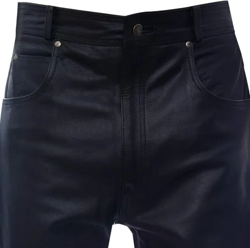 Miniatura 2 de Infinity - Pantalones clásicos de cuero para hombre, pantalones vaqueros