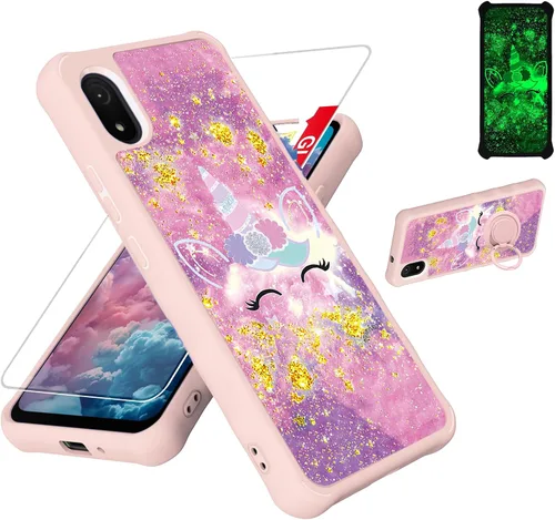 Miniatura 127 de jioeuinly JSF-DJS - Funda compatible con Nothing Phone 2a con protector de pantalla de vidrio templado, policarbonato duro + silicona suave, soporte