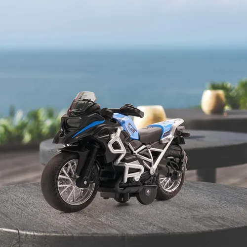 Miniatura 2 de Juguete de Motocicleta de Metal Fundido - Juguetes de Retroceso con Sonido y Luz, Juguetes de Motocicleta para Niños, Juguetes para Niños de 3-9 Azul