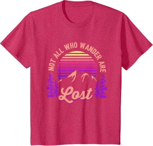 Miniatura 51 de Not All Who Wander Are Lost Vintage Mountains - Camiseta de senderismo, Negro, S