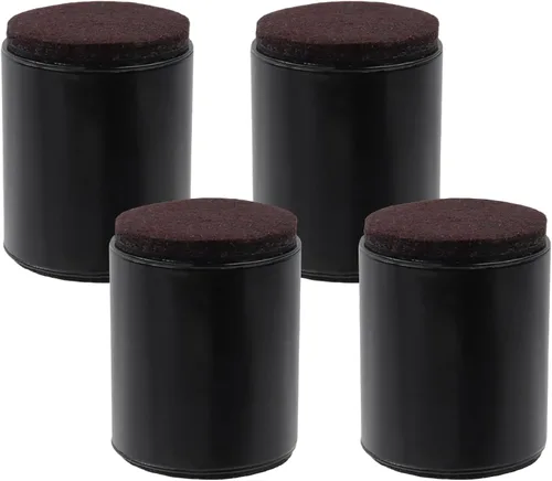 Miniatura 8 de Elevador cuadrado de acero para muebles, 4 piezas, color negro, altura de elevación de 1.97 a 2.75 pulgadas, se ajusta a patas de 1.5 pulgadas