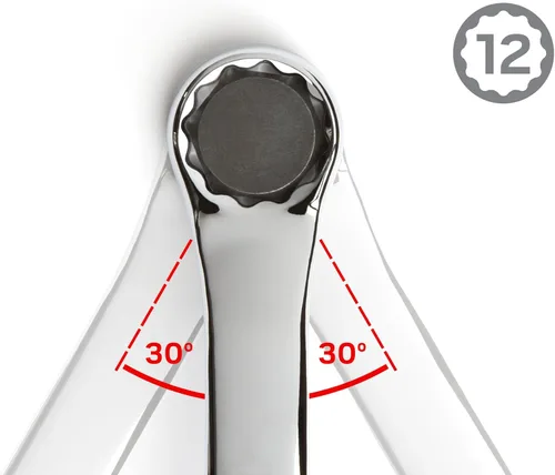 Miniatura 5 de TEKTON 16 x 18 mm 45-Degree Offset Box End Wrench WBE24316