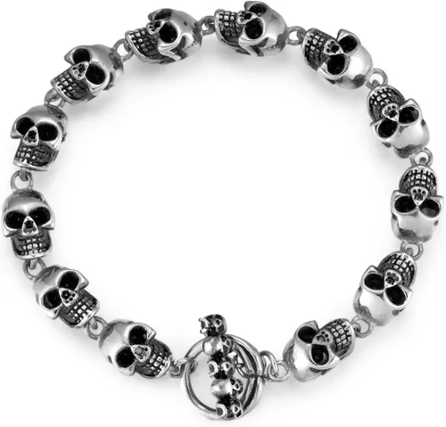 Miniatura 5 de Pulsera de cadena de eslabones vintage para hombre, acero inoxidable, cierre de palanca, Biker Punk Rock