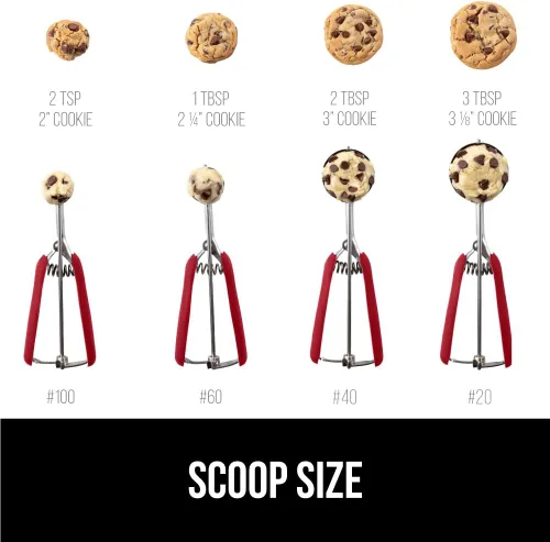 Miniatura 5 de Gorilla Grip - Cuchara con resorte de acero inoxidable de alta calidad, para frutas, galletas y helados, cuchara mediana talla 30 de 2 cucharadas