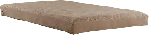 DHP Dana - Colchón acolchado tamaño individual de 6 pulgadas con funda extraíble y relleno de poliéster termoadherido, color marrón