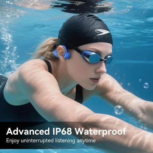 Miniatura 2 de Auriculares de conducción ósea, auriculares de natación IP68, auriculares de conducción ósea con modo MP3, memoria de 32 GB de hasta 8 horas