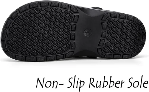Miniatura 6 de Zuecos de chef para hombre, antideslizantes, con soporte para el arco, zapatos de enfermería de seguridad, zapatos de trabajo, resistentes al agua