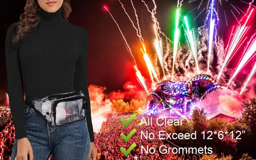 Miniatura 6 de Riñonera holográfica para mujer, diseño iridiscente, linda, para la cintura, a la moda, para fiestas rave, eventos, juegos, #7 Riñonera transparente