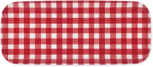 Miniatura 6 de UP ware Crackle Cream - Bandeja de servir de melamina, bandeja rectangular de 15 x 6.5 pulgadas, bandeja de alimentos sin BPA para entretenimiento