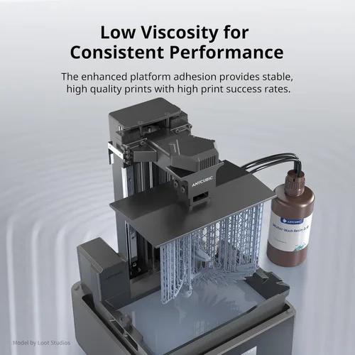 Miniatura 7 de ANYCUBIC Resina de impresora 3D lavable al agua 2.0, resina 3D de alta precisión de 405 nm, resina de fotopolímero de baja contracción para Gris