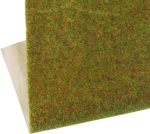 Miniatura 2 de Alfombra modelo de hierba, (3 piezas, 20 x 20 pulgadas), modelo de escenario ferroviario para escenario modelo Verde de verano