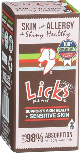 Miniatura 9 de Licks - Alivio de la alergia y la piel del perro sin píldoras, Omega 3, vitaminas y suplementos para aliviar la picazón, suplemento de cúrcuma