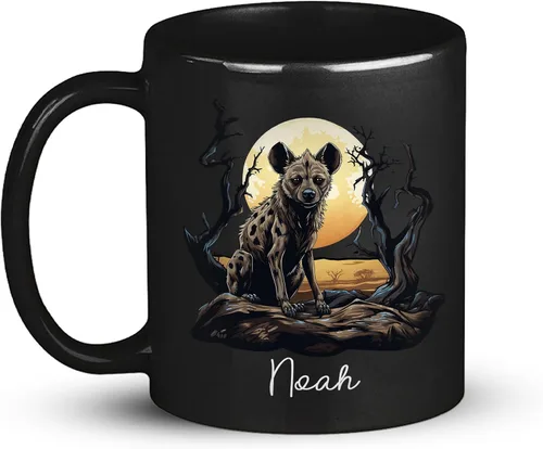 Miniatura 19 de Taza de café personalizada de cuervo con nombre de amante de cuervos, taza de café negra personalizada de animales de 11 onzas y 15 onzas, taza