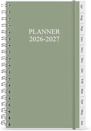Miniatura 12 de Agenda/calendario de bolsillo 2024, organizador semanal y mensual A6 + diario p/realizar seguimiento de objetivos, fácil organización de tu vida Azul