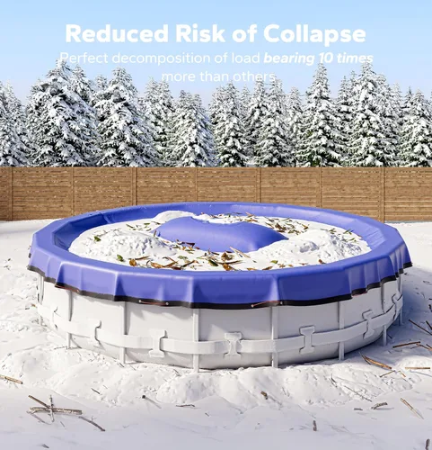Miniatura 4 de POOLHACKER Almohadas de piscina mejoradas para piscinas sobre el suelo, ecualizador de hielo para invierno, 0.020 in, cubierta de piscina ultra