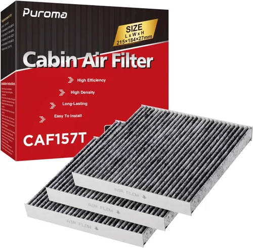 Miniatura 9 de Puroma Paquete de 1 filtro de aire de cabina con carbón activado, repuesto para CP157, CF12157, Select Lexus, Mazda, Subaru y Toyota Avalon, Camry